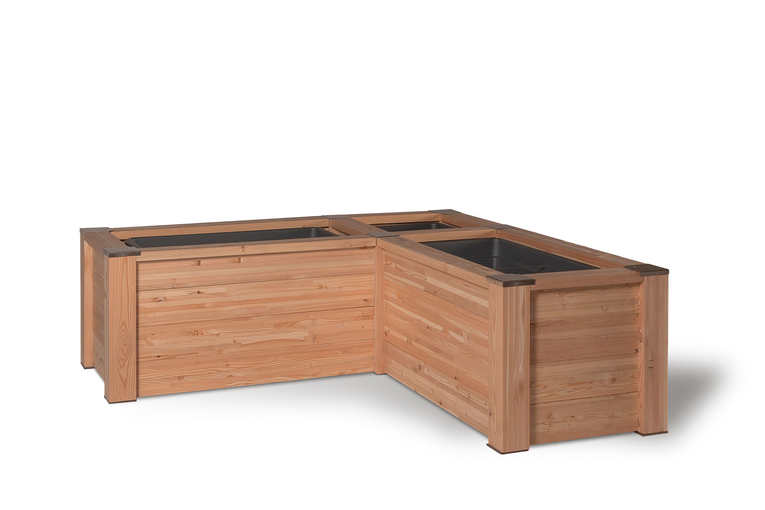 Hochbeet CityEck ohne Rankgitter mit Einsatz