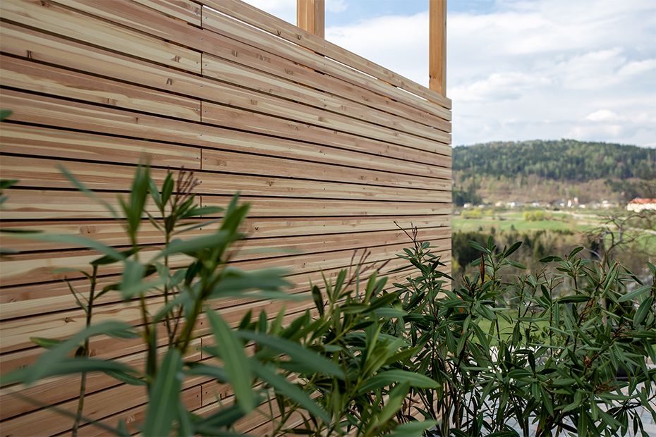 Fassade Lärchenholz stabverleimt